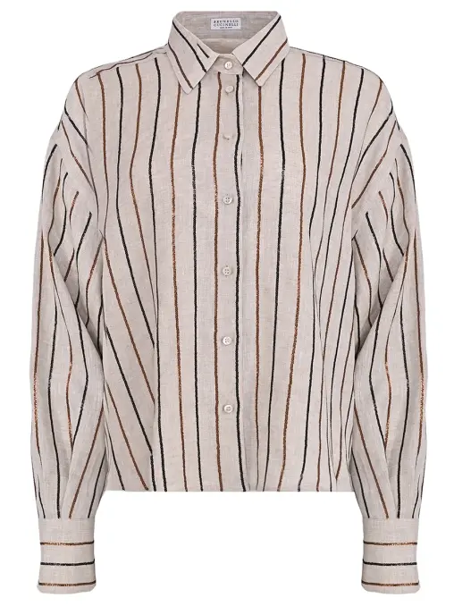 Рубашка льняная BRUNELLO CUCINELLI