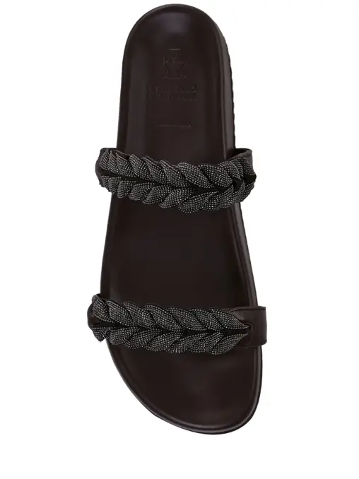 Шлепанцы кожаные BRUNELLO CUCINELLI