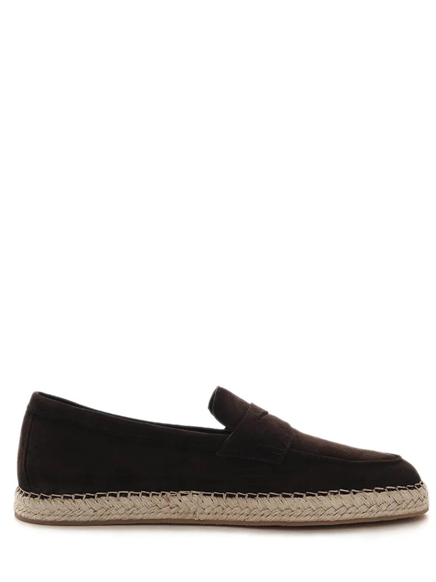 Лоферы замшевые