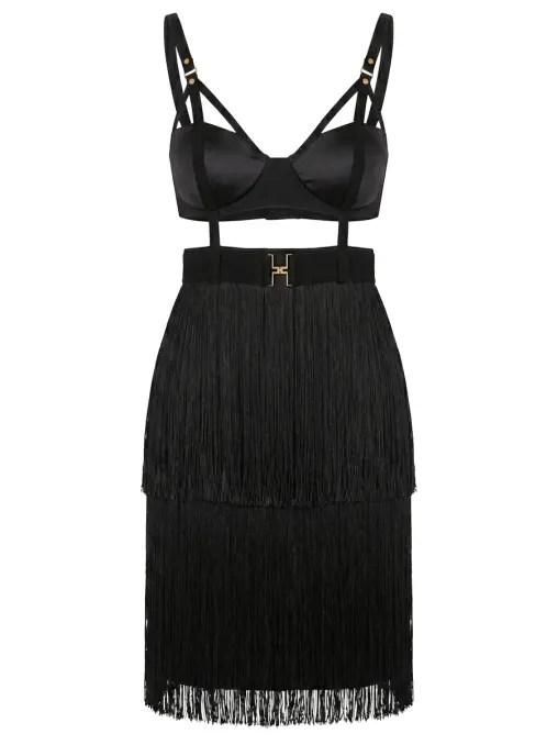 Платье с бахромой ELISABETTA FRANCHI
