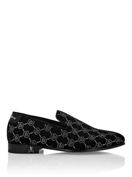 Лоферы бархатные PHILIPP PLEIN