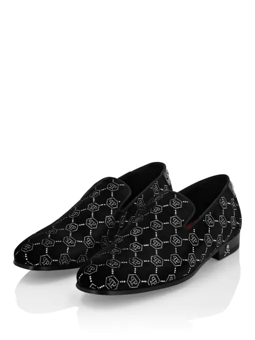 Лоферы бархатные PHILIPP PLEIN