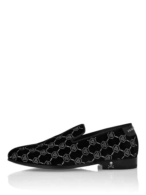 Лоферы бархатные PHILIPP PLEIN