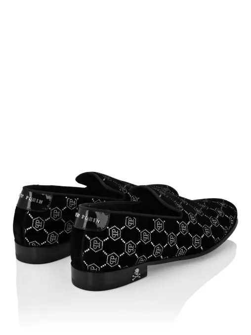 Лоферы бархатные PHILIPP PLEIN