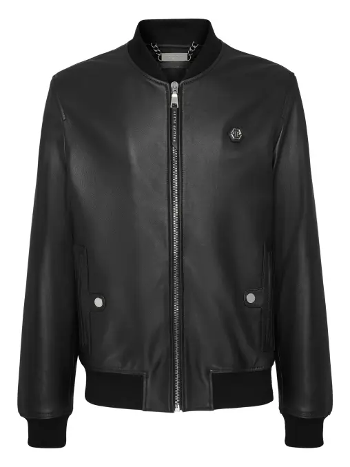 Бомбер кожаный PHILIPP PLEIN