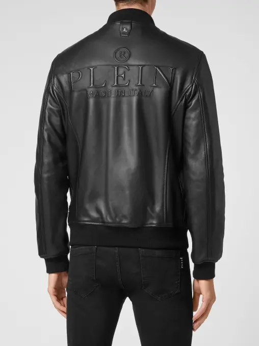 Бомбер кожаный PHILIPP PLEIN
