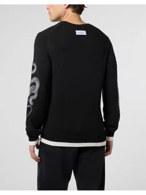 Джемпер из шерсти и хлопка PHILIPP PLEIN
