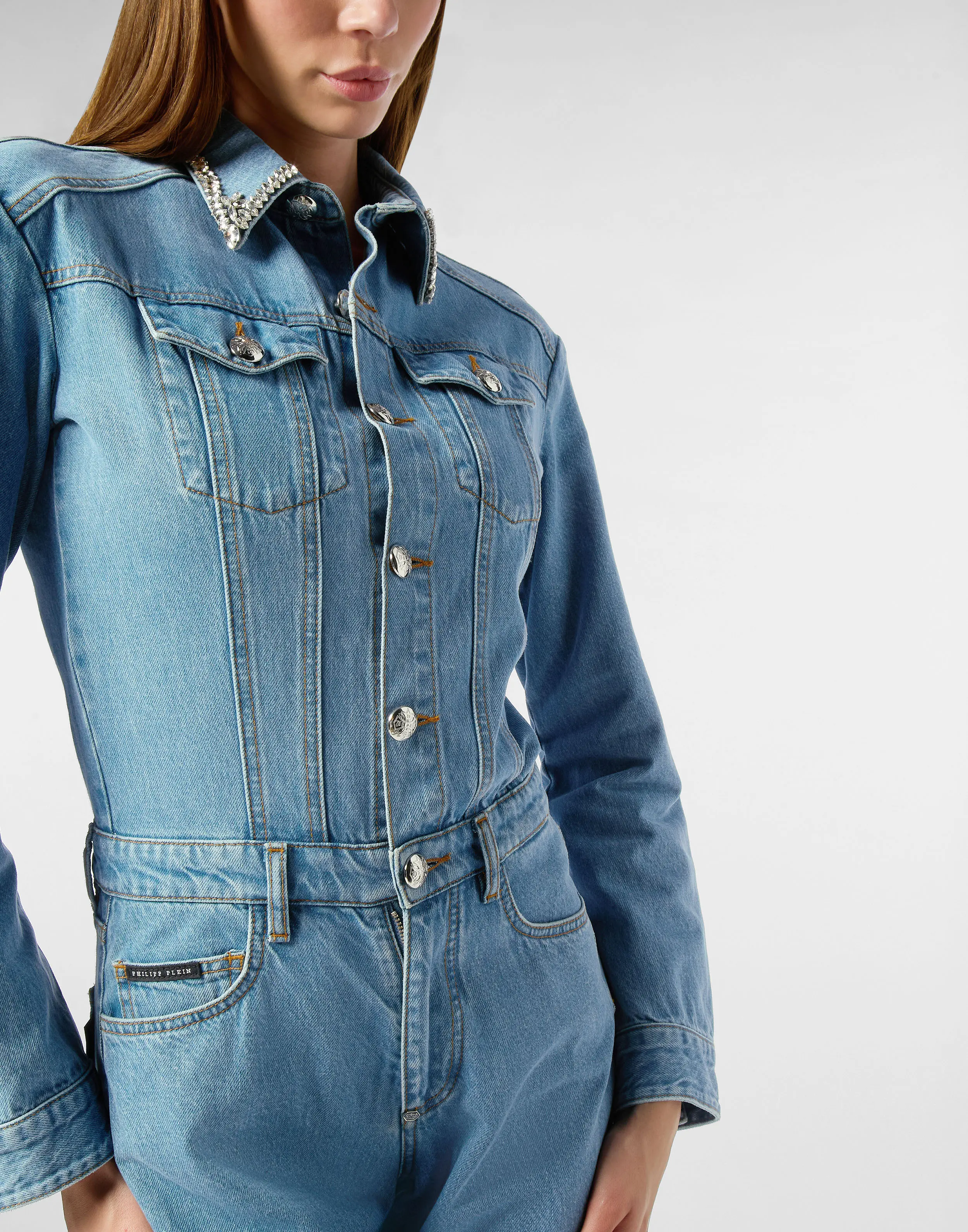 Комбинезон джинсовый