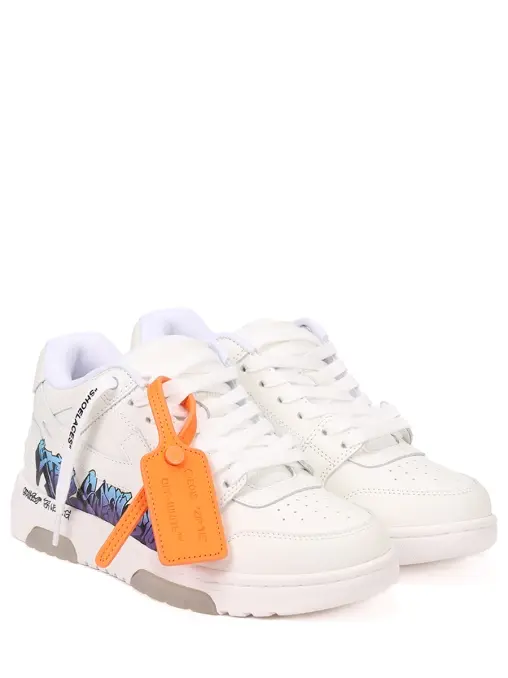 Кеды кожаные Out Of Office OFF-WHITE