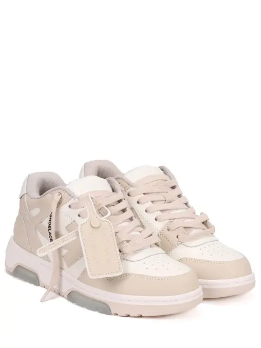 Кеды кожаные Out of office OFF-WHITE
