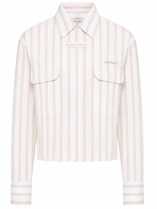 Рубашка из вискозы и хлопка OFF-WHITE