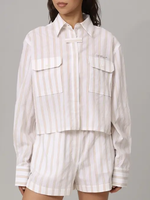 Рубашка из вискозы и хлопка OFF-WHITE