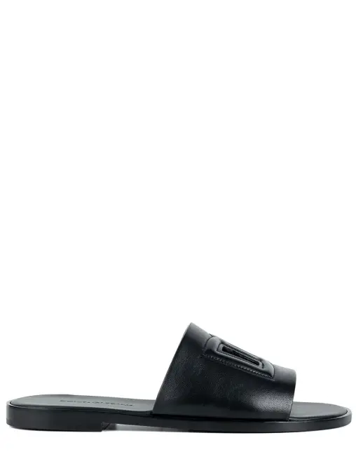 Шлепанцы кожаные DOLCE & GABBANA