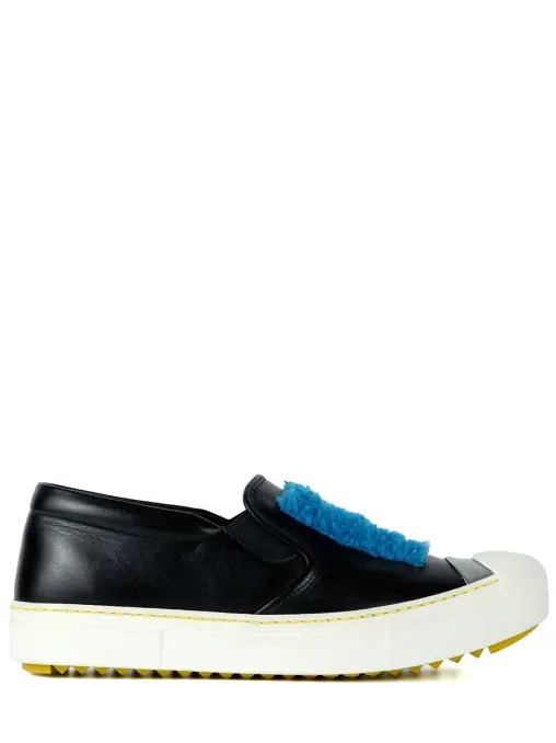 Слипоны кожаные FENDI