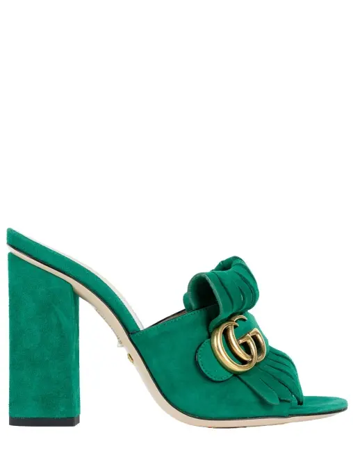 Мюли замшевые Marmont GUCCI