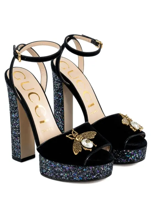 Босоножки замшевые GUCCI