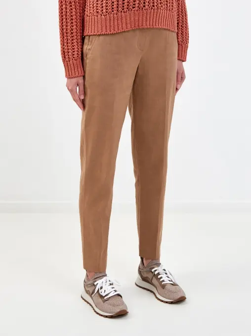Брюки льняные BRUNELLO CUCINELLI