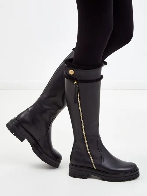 Сапоги кожаные GIANVITO ROSSI