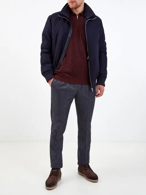 Поло шерстяное BERTOLO LUXURY MENSWEAR