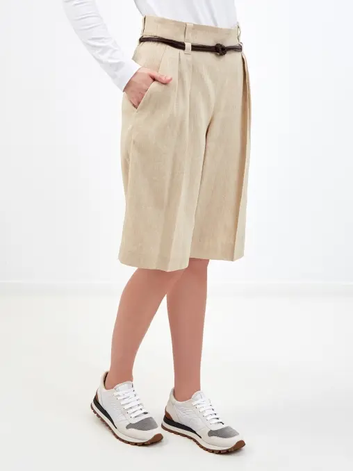 Шорты льняные BRUNELLO CUCINELLI