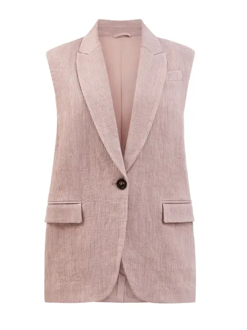 Жилет льняной BRUNELLO CUCINELLI