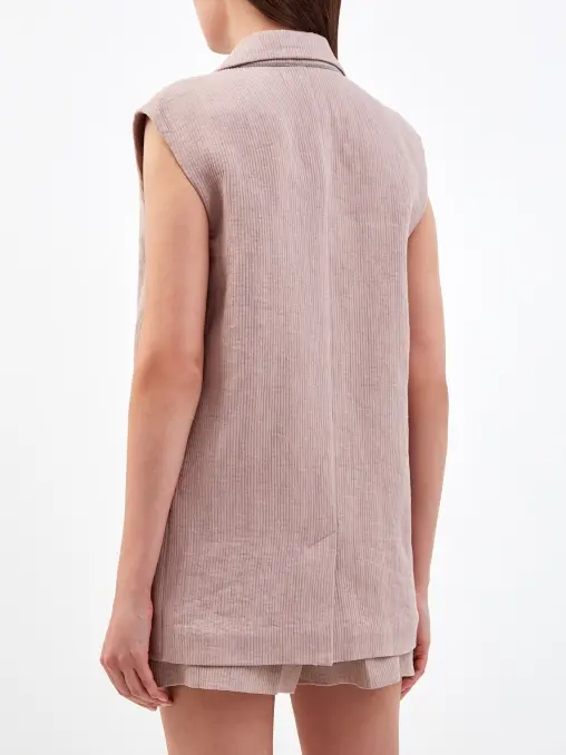 Жилет льняной BRUNELLO CUCINELLI
