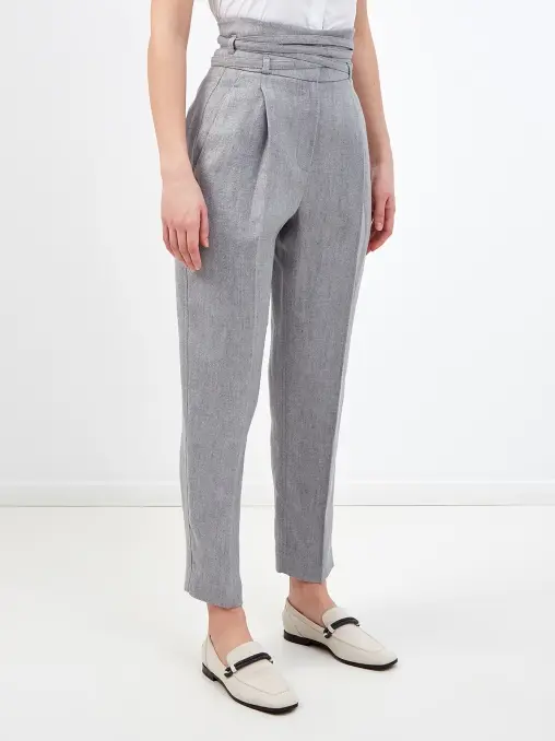 Брюки льняные BRUNELLO CUCINELLI