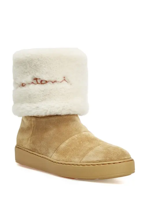 Полусапоги замшевые SANTONI