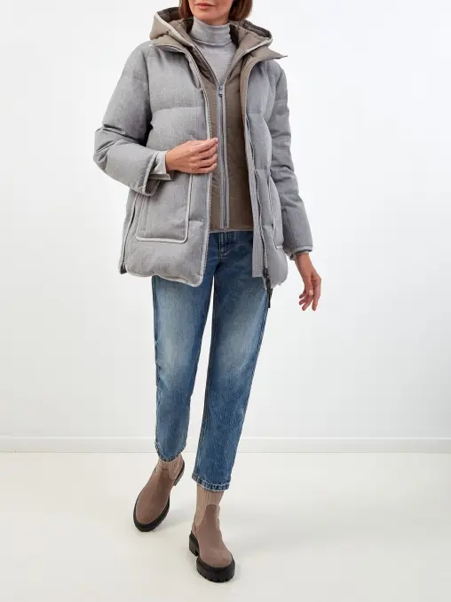 Пуховик шерстяной BRUNELLO CUCINELLI