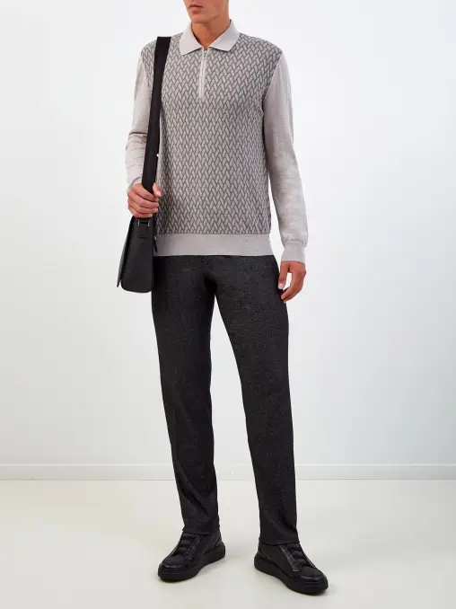 Брюки шерстяные BERTOLO LUXURY MENSWEAR