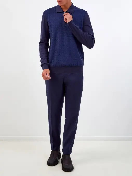 Поло шерстяное BERTOLO LUXURY MENSWEAR