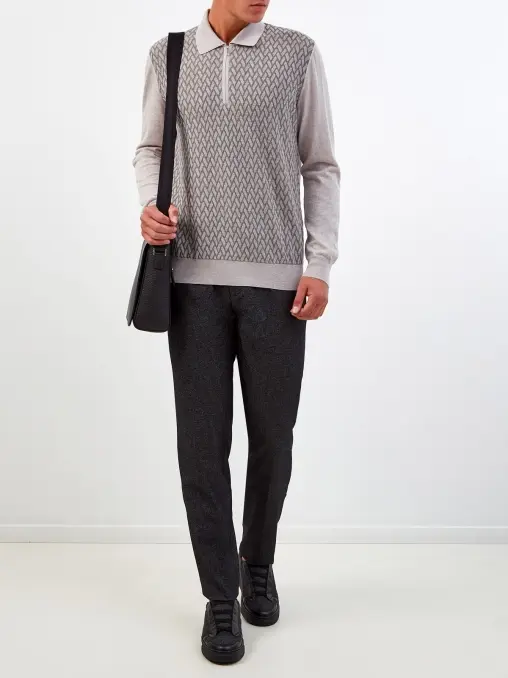 Поло шерстяное BERTOLO LUXURY MENSWEAR