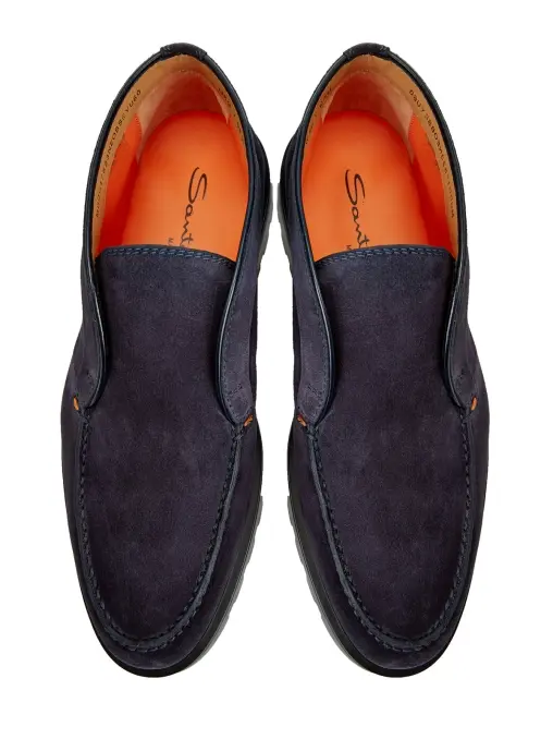 Лоферы замшевые SANTONI