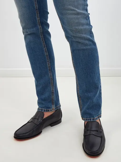 Лоферы кожаные SANTONI