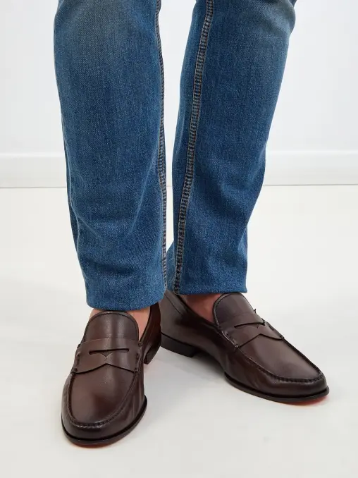 Лоферы кожаные SANTONI