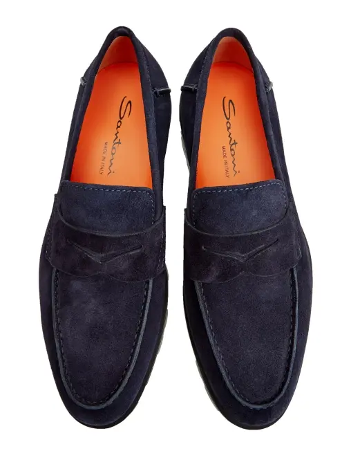 Лоферы замшевые SANTONI