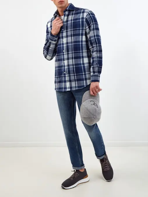 Рубашка Easy Fit хлопковая BRUNELLO CUCINELLI