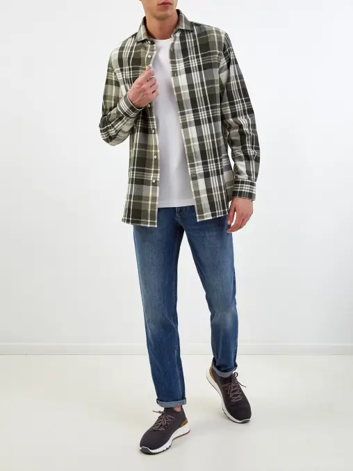 Рубашка Easy Fit хлопковая BRUNELLO CUCINELLI