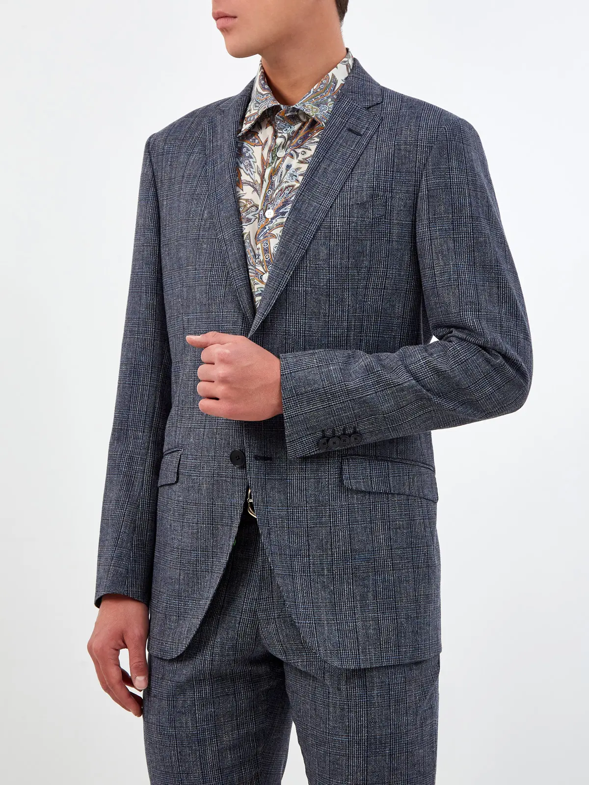Пиджак из шерсти и хлопка