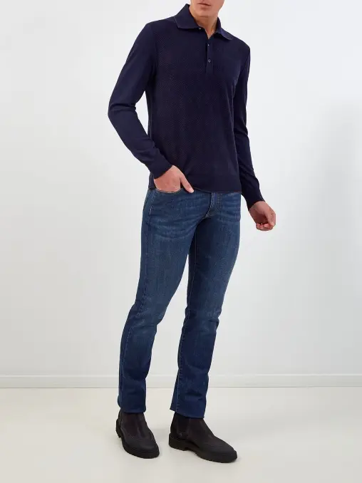 Поло шерстяное BERTOLO LUXURY MENSWEAR