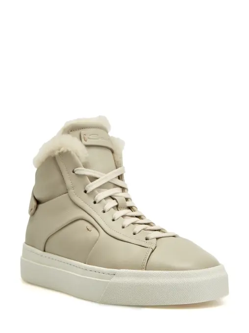 Кеды кожаные на меху SANTONI