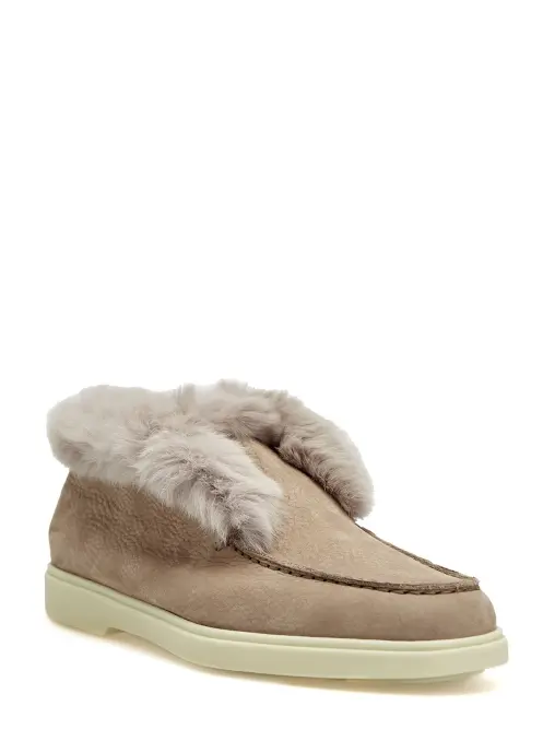 Лоферы кожаные на меху SANTONI