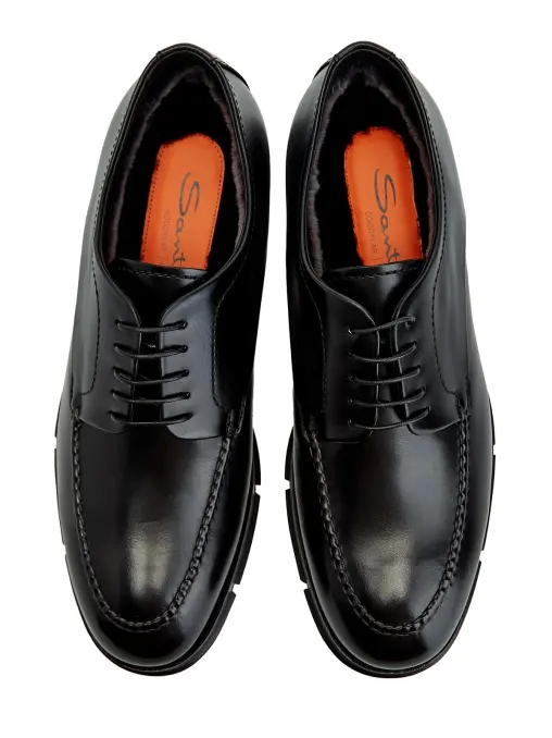 Дерби кожаные на меху SANTONI