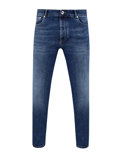 Джинсы Slim Fit хлопковые BRUNELLO CUCINELLI
