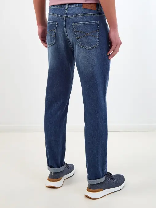 Джинсы Slim Fit хлопковые BRUNELLO CUCINELLI