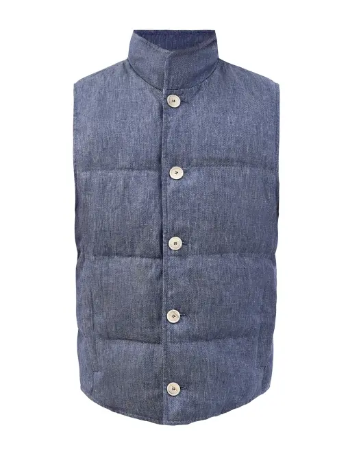 Жилет льняной BRUNELLO CUCINELLI