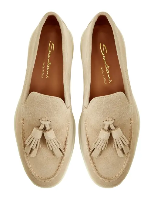 Лоферы замшевые SANTONI