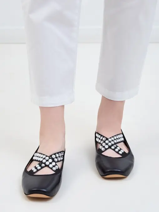 Балетки кожаные CASADEI