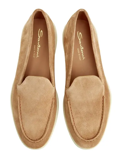 Лоферы замшевые SANTONI