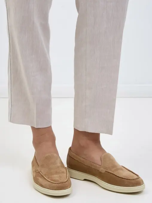 Лоферы замшевые SANTONI
